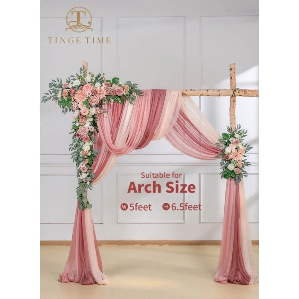 (40)Wedding Arch Flowers Kit -birthday 5pcs Artificial Floral Arch Not Include